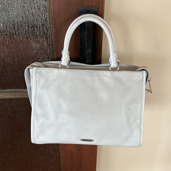 Rebecca Minkoff leather top handle satchel in a periwinkle color. - Picture 3 of 12